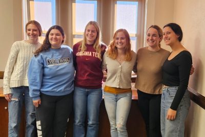 6 students standing together
