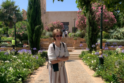Cassie Freelander standing in a garden