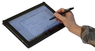 Tablet with pen