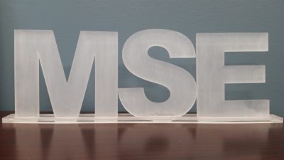 Image with the letters "M" "S" "E" for Materials Science and Engineering