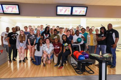 Graduate Students with Undergraduate Students at a Bowling Alley