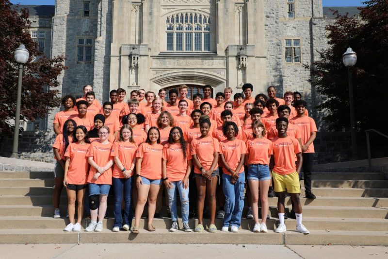 STEP Group photo on the steps of Burruss Hall
