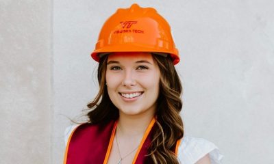 Jessica Fikac in an orange construction hat