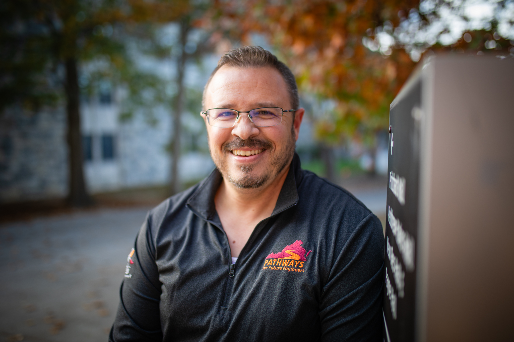 Perry Martin posing outside in the Autumn.