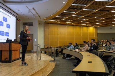 Jennifer Van Buskirk delivers the keynote address during the tenth annual Torgersen Leadership Summit.