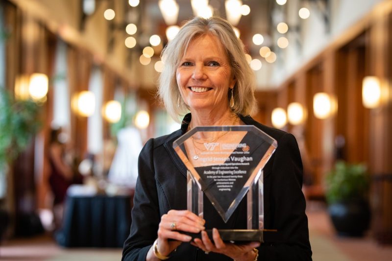 Ingrid Vaughan with her Academy of Engineering Excellence award