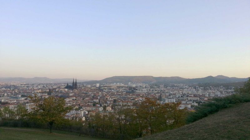 View of Clermont-Ferrand city skyline in France