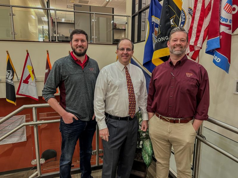 (From left to right) Michael Clapman ‘09, ‘11, R. Bruce Simms ‘93, and Christopher T. Link ‘01, ‘03 in the Industrial TurnAround Corporation (ITAC) office.