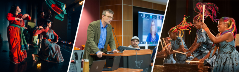 International Education Week Cultural Picture people singing, dancing and beating drums